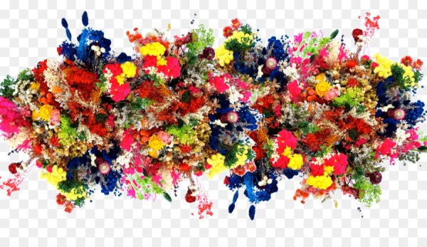 Много цветов на белом фоне