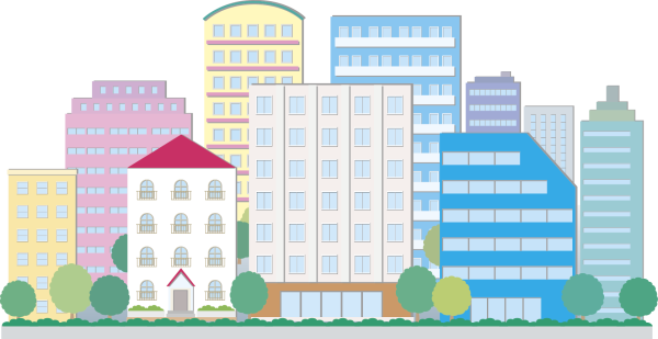 Здания в городе для детей