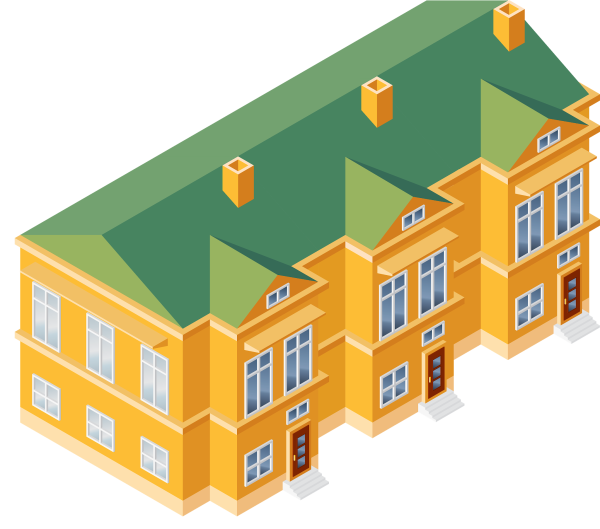 Многоэтажный дом без фона