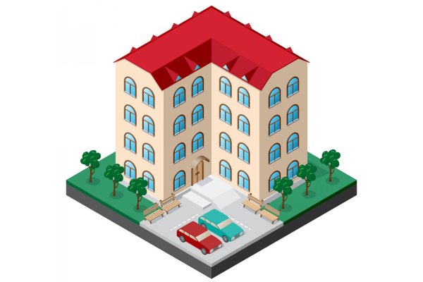 Изометрический многоэтажный дом