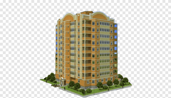 Многоэтажки на белом фоне