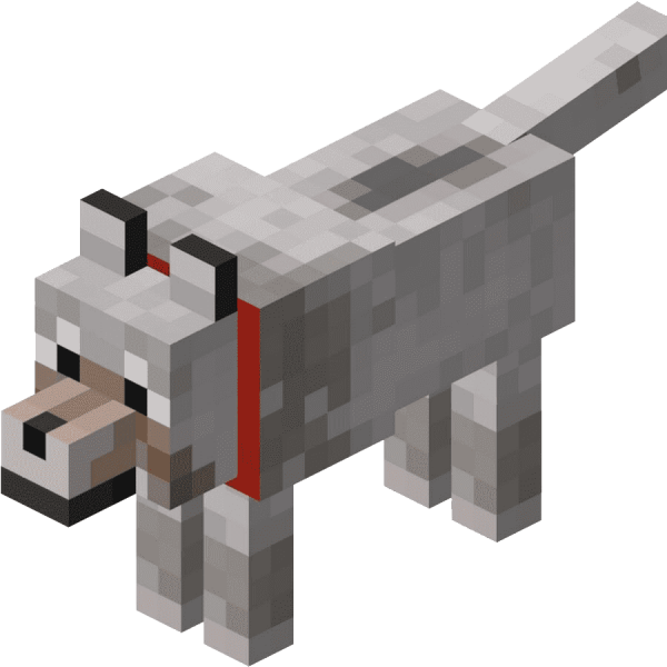 Прирученный волк в майнкрафт