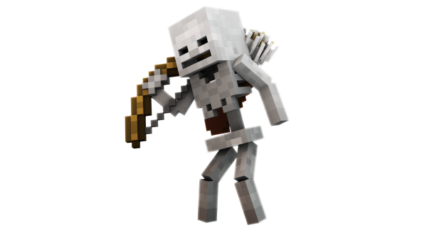 Белый скелет из МАЙНКРАФТА