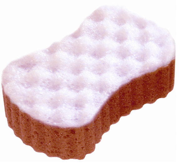 Детская мочалка на прозрачном фоне