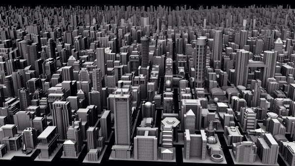 Небоскребы вид сверху