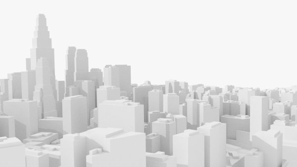 Город белый 3д