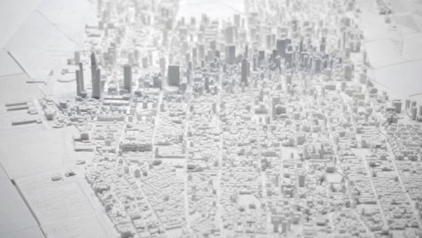 Белая модель города