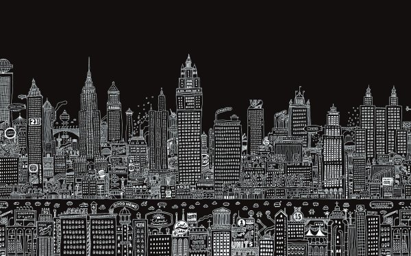 Нарисованный город