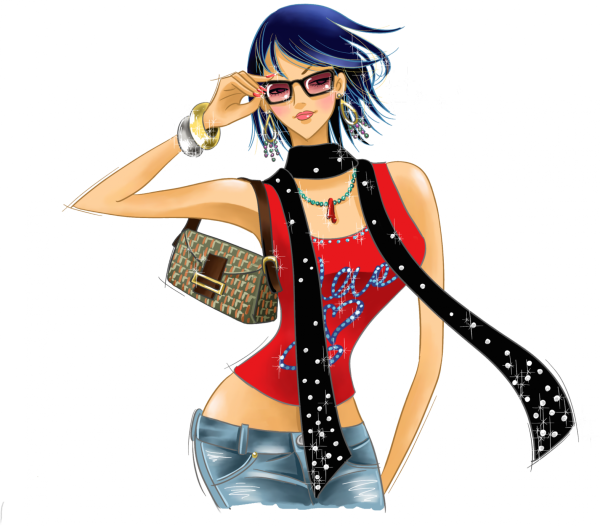 Модные векторные девушки