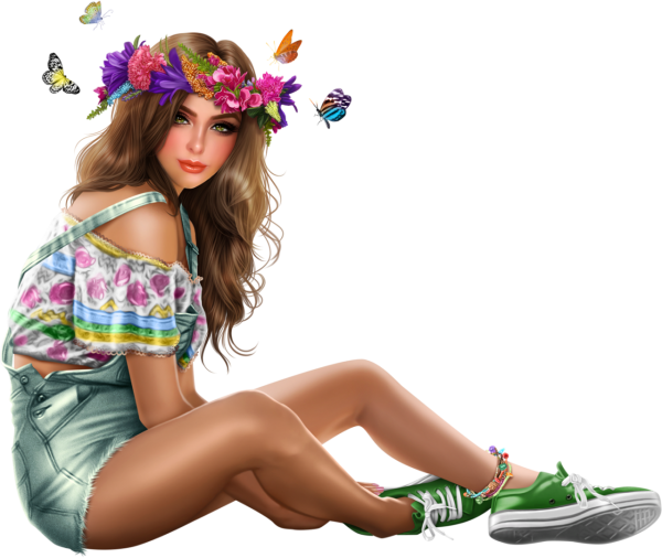 Девушка без фона