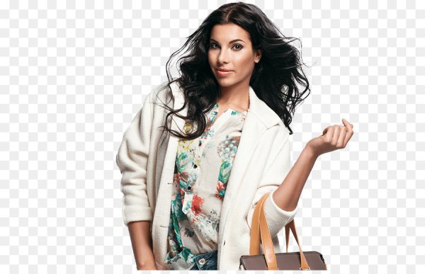 Девушка мода на прозрачном фоне