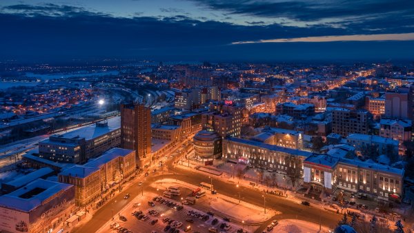 Ночная Самара зимой 2020