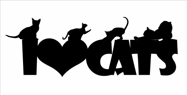 Котики с надписями