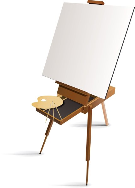 Мольберт с холстом