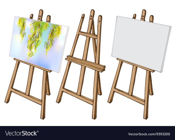 Мольберт с холстом вектор