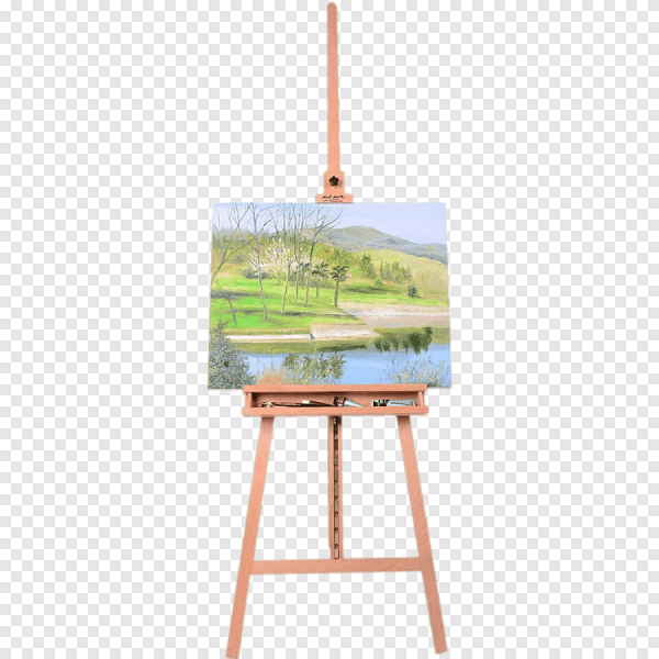 Мольберт на белом фоне