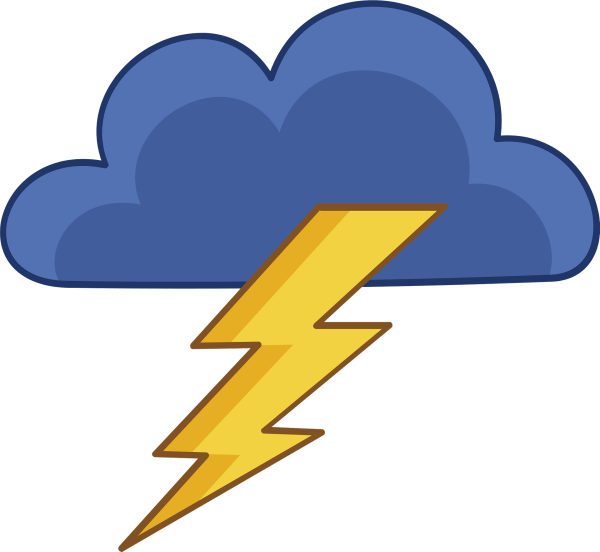 Молния картинка для детей на прозрачном фоне