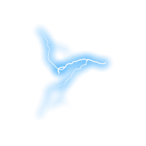 Электрический разряд на прозрачном фоне