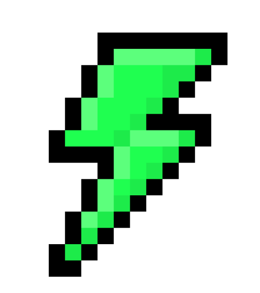 Магнит молния пиксель арт