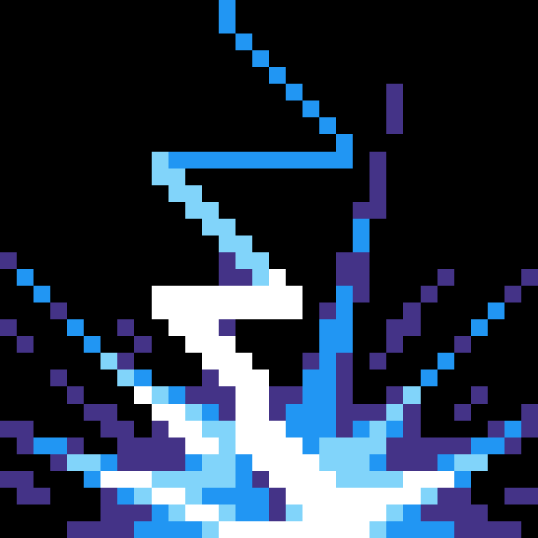 Молния пиксель арт