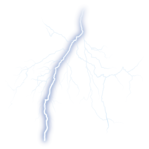 Молния на белом фоне