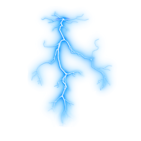 Молния на прозрачном фоне