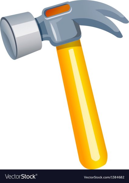 Молоток желтый вектор