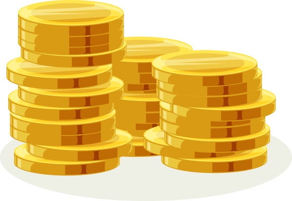 Стопка золотых монет