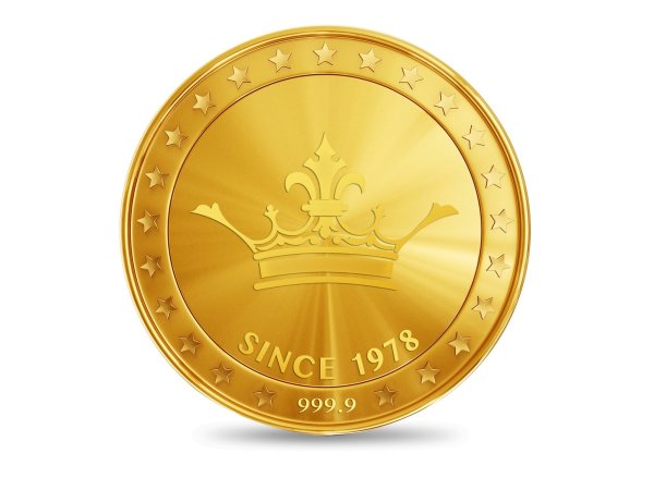 Золотые монеты без фона