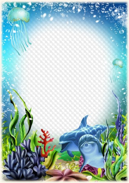 Рамка морские обитатели