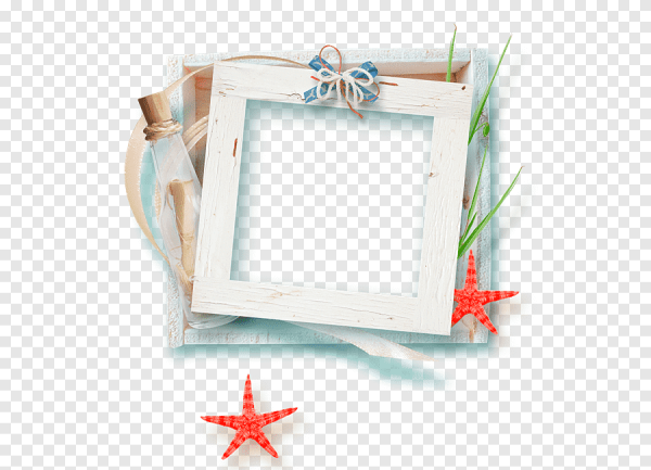 Рамка морская на прозрачном фоне