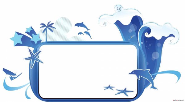 Рамка с дельфинами