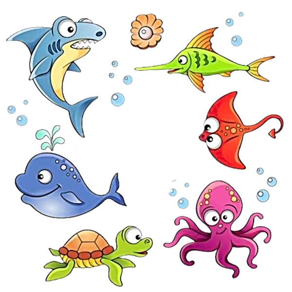 Морские жители для детей