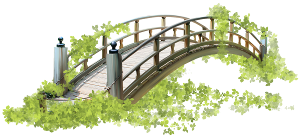 Мост на белом фоне