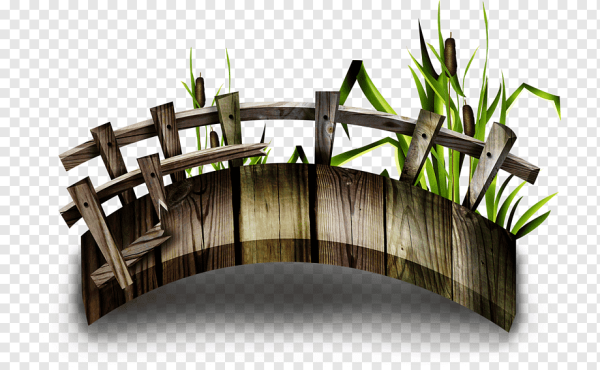 Деревянный мостик на прозрачном фоне