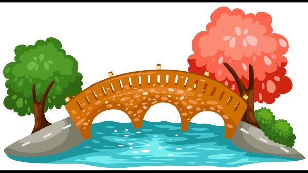 Мостик через реку для детей