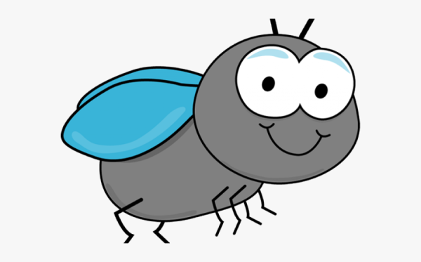 Муха для детей на прозрачном фоне