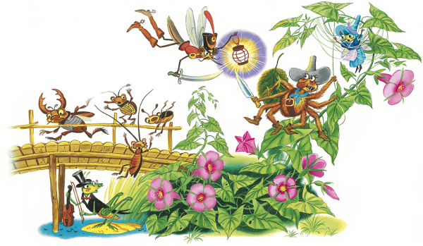 Муха-Цокотуха паук и комар