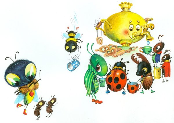 Чуковский персонажи Муха Цокотуха