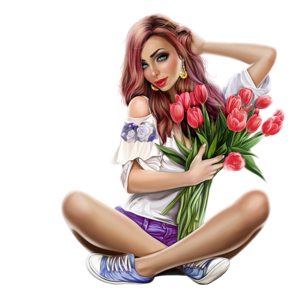 Мультяшная девушка