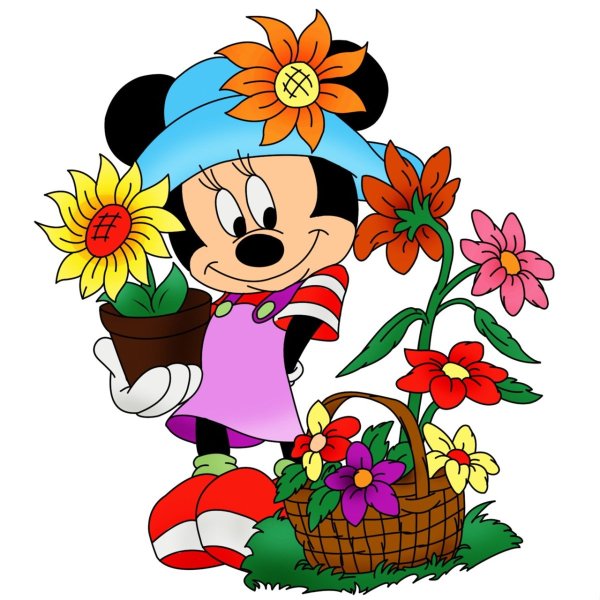 Цветочки мультяшки