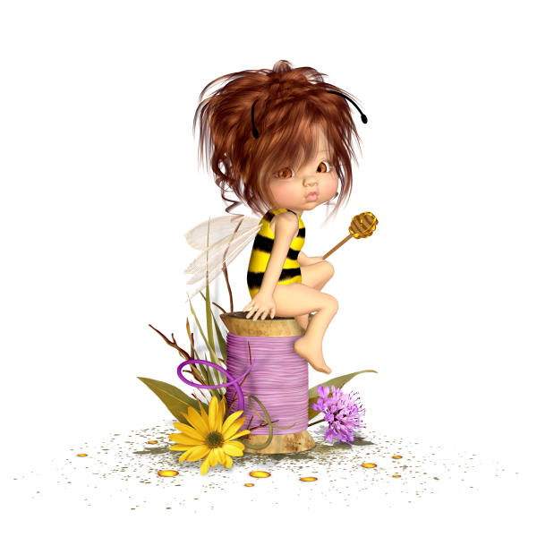 Мультяшные девочки с цветами