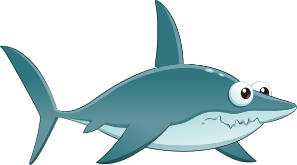 Акула на прозрачном фоне