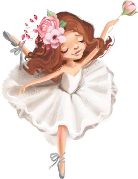 Девочка балерина мультяшная