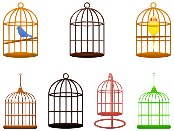 Птица в клетке эскиз