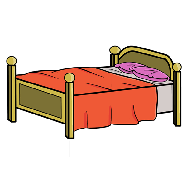 Нарисовать кровать для детей