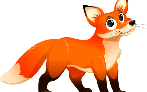 Лисенок на белом фоне