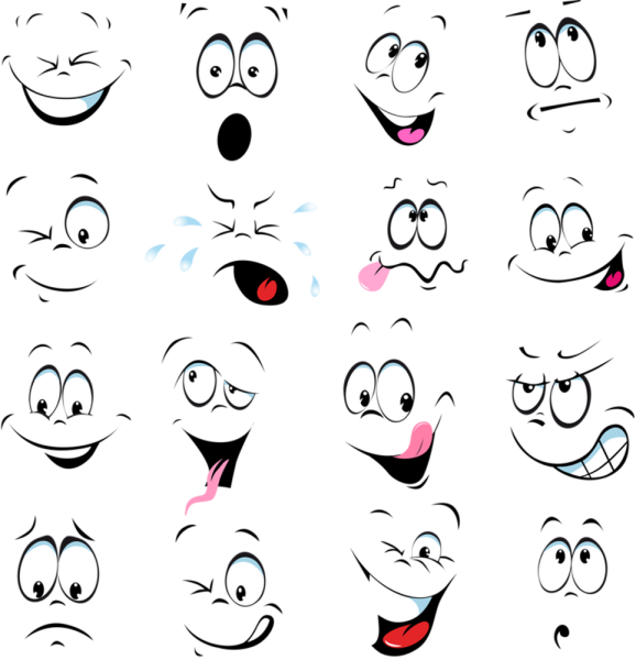 Смешные мультяшные лица