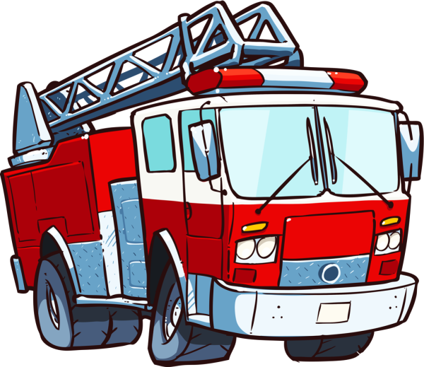 Пожарная машина мультяшный