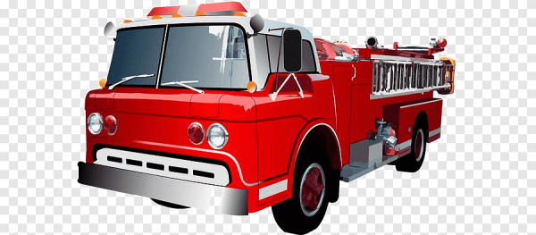 Пожарная машина мультяшная